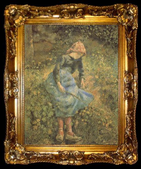 framed  Camille Pissarro The Shepherdess, ta009-2